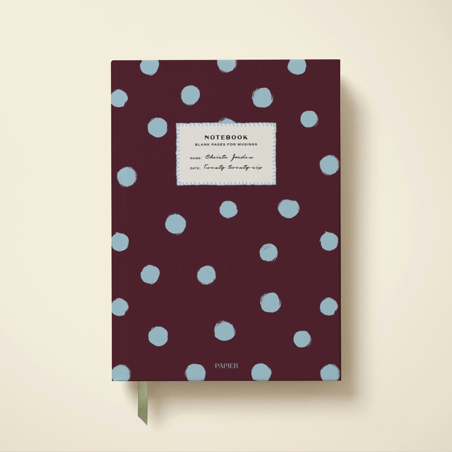 Dotted & Spotted Hardback Lined Notebook